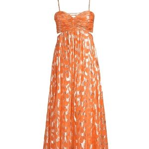 Delfi Collective Adele Pleated Silk Cut-Out Dress